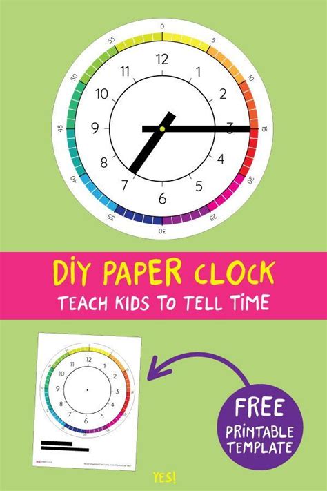 Learn About Time Printable Clock Template Yes We Made This In 2020