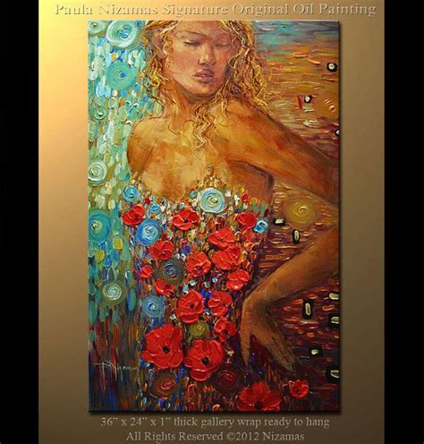 Figure 36 Oil Painting Original Abstract Art Female Ready To Hang