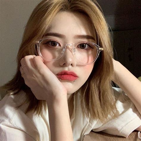 Aesthetic Soft Girl Transparent Round Glasses Ubicaciondepersonas