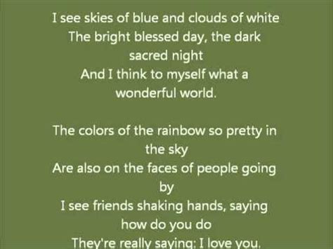 Check spelling or type a new query. What a wonderful world by Louis Armstrong. With lyrics ...