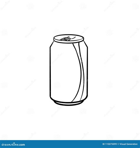 Soda Pop Can Hand Drawn Sketch Icon Stock Vector Illustration Of