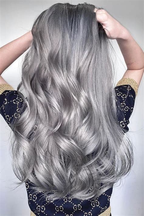 Silver Hair Creates A Metallic Hair Color That Shimmers Visit Our Website To See This Years