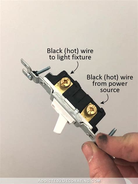 Take out the wires in the electrical switch box where the light switch is going. Electrical Basics - Wiring A Basic Single-Pole Light Switch | Light switch wiring, Breaker box, Wire