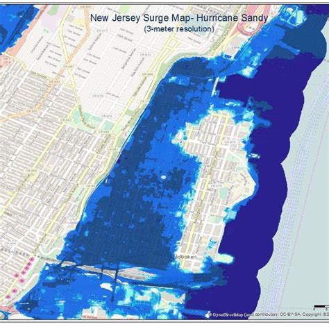 Storm Surge Inundation Map Of Hoboken Nj Source Fema Motf Imagecat