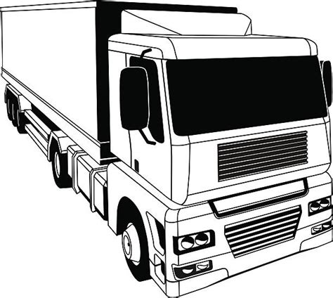 Best Black And White Truck Illustrations Royalty Free Vector Graphics