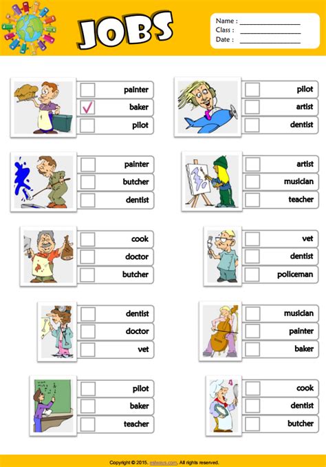 Work Job Career English Esl Worksheets For Distance Learning And Jobs