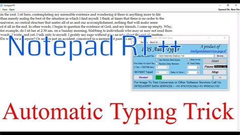 Notepad Rt Automatic Typing Trick Youtube