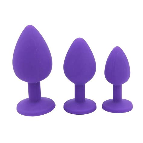 Crystal Jewelry Silicone Purple Anal Sex Toysanal Plugbutt Pluganal Beadsadult Gamescouple