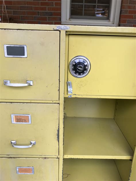 Vintage Cole Steel Metal File Cabinet Combination Safe Etsy