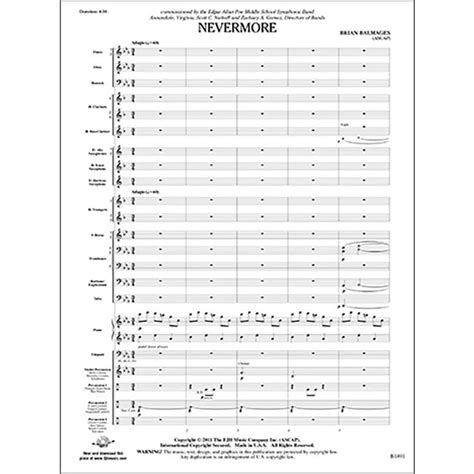 取寄 Nevermore ブライアン・バルメイジズ 吹奏楽 楽譜 M082736ミュージックストア・ジェイ・ピー