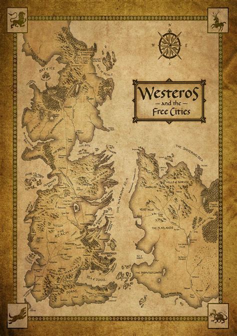 Game Of Thrones Map Poster Ihsanpedia