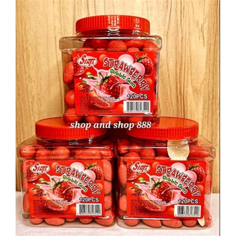 Strawberry Gum 120pcsjar Shopee Philippines