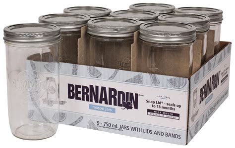 Bernardin 750 Ml Wide Mouth Mason Jars With Snap Lid® Sealing Disc Walmart Canada