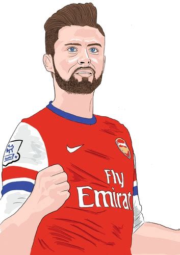 Arsenal Giroud 2 By Vandersart Sports Cartoon Toonpool