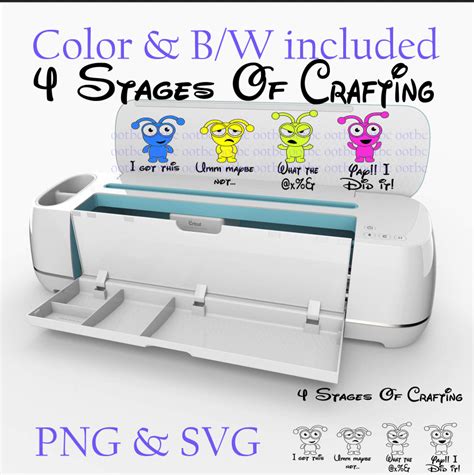 Cricut Cutie 4 Stages Of Crafting Cricut Svg Png Inspire Uplift