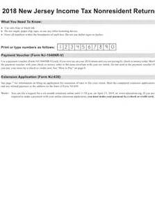 Download Instructions For Form Nj 1040nr New Jersey Income Tax