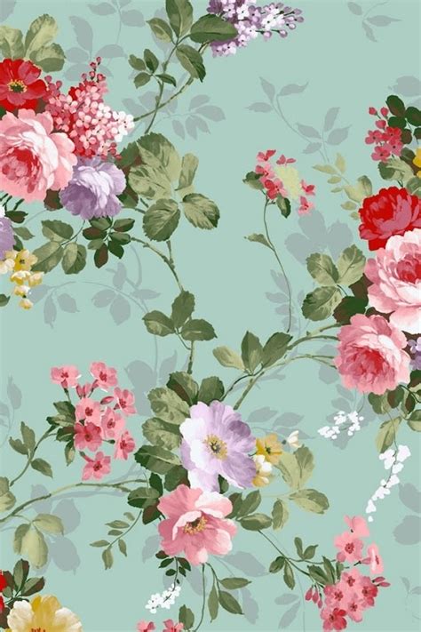 50 Vintage Flower Wallpaper For Iphone On Wallpapersafari