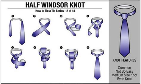 Follow these simple steps to learn how to tie a half windsor knot. How To Tie A Necktie | Tie Tying Chart | 18 Ways To Tie A Neck-tie Visual | ARM Academy
