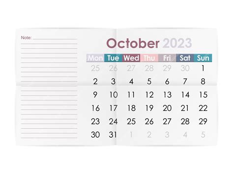 Premium Vector Calendar October 2023