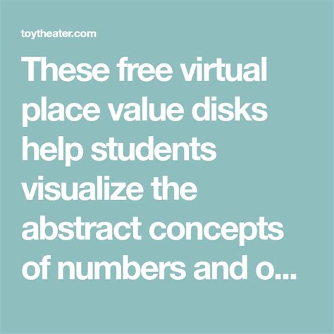 These Free Virtual Place Value Disks Help Students Visualize The