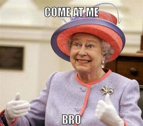Queen elizabeth is definitely immune. "Come at Me, Bro!" Memes - Barnorama