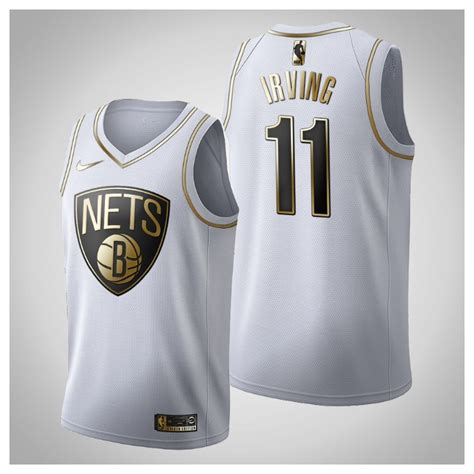 Suchen sie nicht weiter als bis zum brooklyn nets shop bei fanatics international nach all ihren favoriten nets ausrüstung einschließlich offizieller nets trikots und mehr. Brooklyn Nets Kyrie Irving # 11 Golden Edition Weiß Trikot ...
