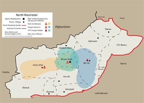 North Waziristan Military Operation Zarb E Azb Map Paki Mag