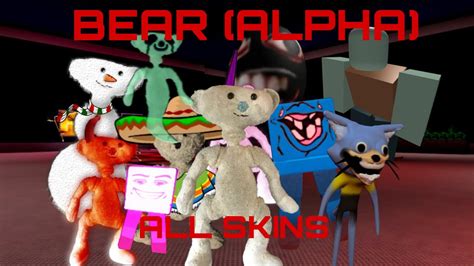 Every Bear Alpha Skin In Game Roblox Bear Youtube