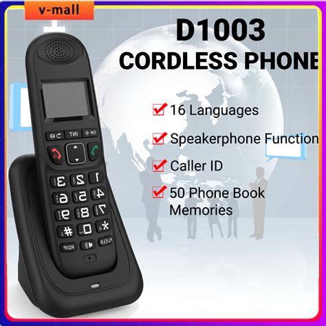 Cordless Telephone Answering Machine Caller Id 16 Backlit Lcd 3 Line