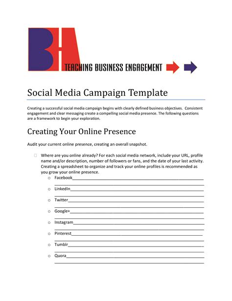 Social Media Proposal Template Free Download Printable Templates