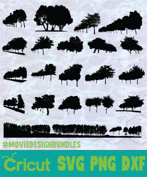 Mass Tree Nature Environment Silhouette Logo Svg Png Dxf Movie Design