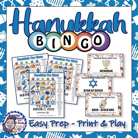 Bingo Hanukkah Fun Vocabulary Picture Based Bingo Activities To Teach