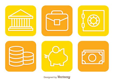 Flat Colorful Bank Icons 93884 Vector Art At Vecteezy
