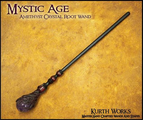 Mystic Age Amethyst Crystal Wizard Magic Wand Kurth Works