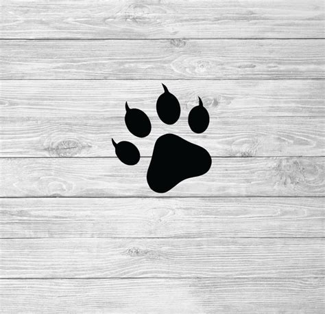 Cat Paw Print Clipart Svg Cut Files Vector Paws Claw Animal Etsy