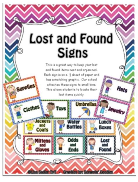 Lost And Found Signs From Icreate2educate Lost And Found Lost Signs