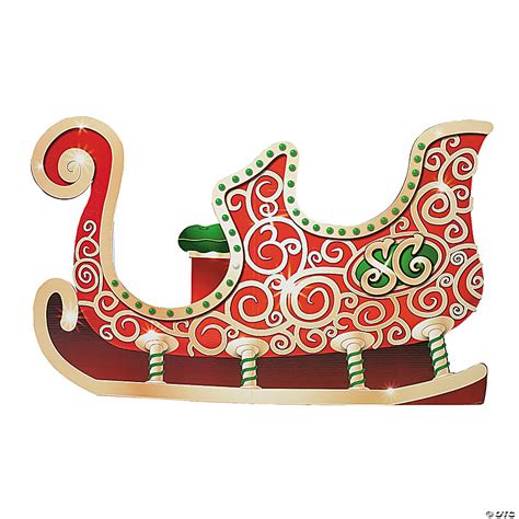 santa s sleigh cardboard stand up oriental trading