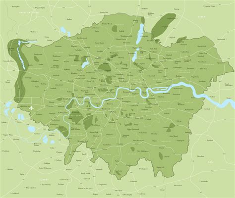 Map Of London Boroughs Map Of Counties Around London