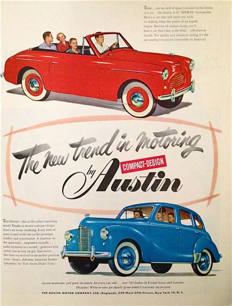 1951 Austin The New Trend In Motoring Matthews Island