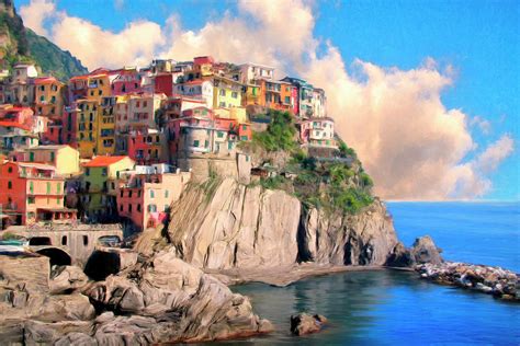 Cinque Terre Painting By Dominic Piperata Fine Art America