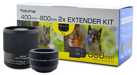 new tokina szx 400mm f 8 super tele reflex lens and 2x extender kit for nikon f and z mounts