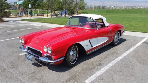 1962 Chevrolet Corvette Convertible Red Hardtop Included For Sale