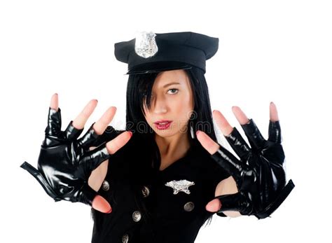 Police Woman Stock Image Image Of Guard Cheerful Cuffs 27934495