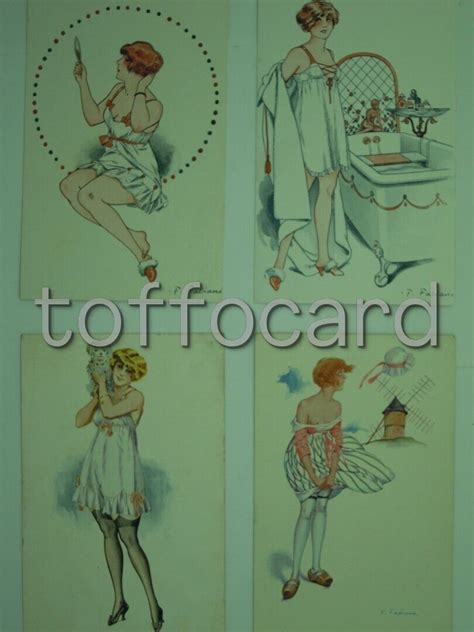 Risque Vintage Erotic Art Deco Artist Fabiano Lot 4 Postcards A67 6 Ebay