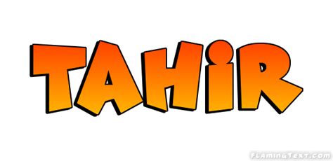 tahir logo free name design tool from flaming text