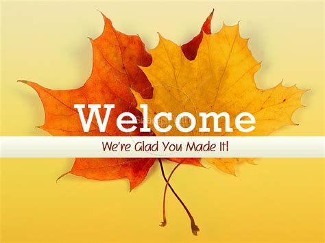 Welcome Fall Sermon Powerpoint Clover Media