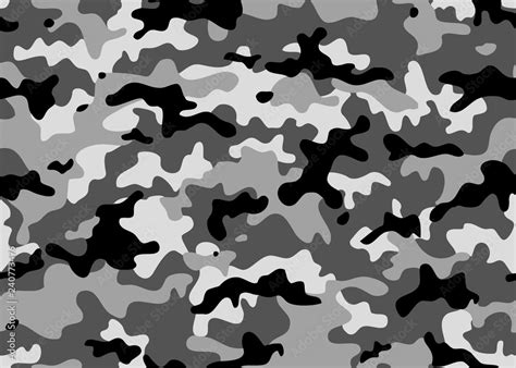 Black And White Camouflage Repeats Seamless Masking Camo Classic