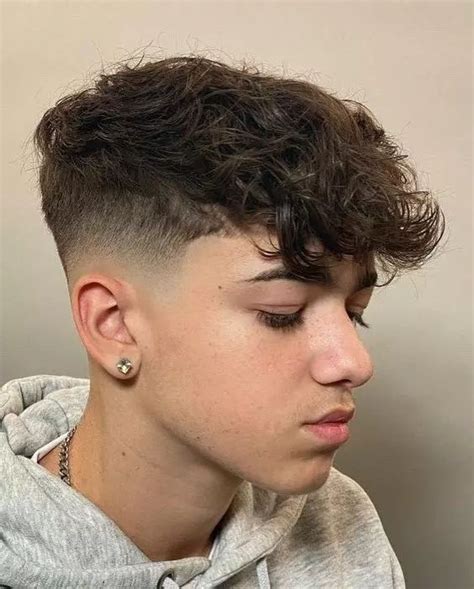 Textured Fringe Haircut Styles To Try Frizzy Hair Men Taper Fade