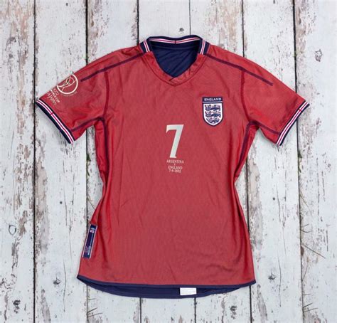 England 2002 World Cup Double Wear Away Kit 7 Beckham Football Suit