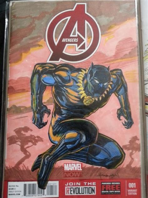 Black Panther In Leslie And Chriss Sketch Covers Comic Art Gallery